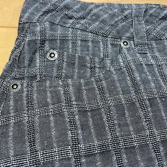 RVCA Rowdy Plaid Denim Mini Skirt High Waisted - Picture 7 of 9